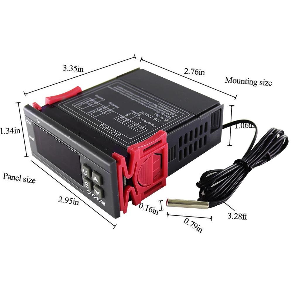 STC-1000 STC-3028 12V 24V 220V Цифровой Термостат Термометр Гигрометр Контроллер Регулятор Температуры и Влажности