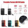 Портативное карманное AM FM радио на батарейках, 2-диапазонное стереорадио с разъемом для наушников 3,5 мм, стрелочное радио для дома, для прогулок