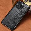Genuine Crocodile Leather Phone Case For Iphone 16 15 12 13 14 Pro Max Plus 16Pro 15Pro 15Plus 14Pro 13Pro 11 ProMax Back Cover