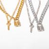 Key Lock Shaped Padlock Multi Layer Jewelry Clavicle Chain Fashion Accessories Necklaces Pendants