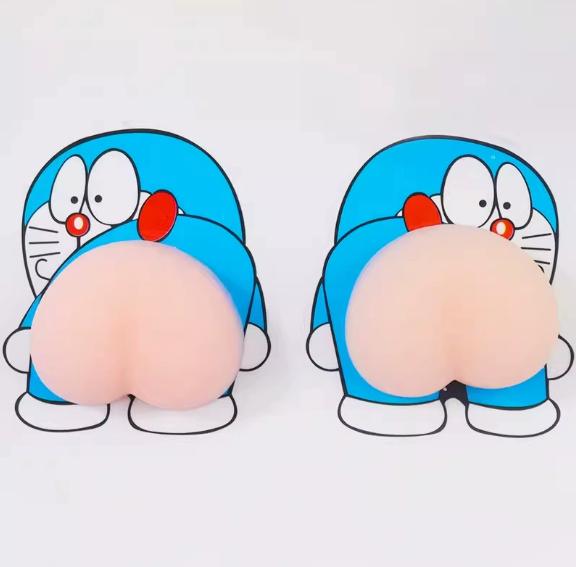 Cartoon 3D Stereo Butt Stickers Multifunctional Silicone Car Anti-Collision Pads Auto Bumper Protector Decals