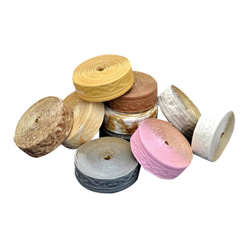 Decorative Adhesive Foam Molding Trim 10m Length Wallpaper Corner Strips for Ceiling Wall Luxurious 3D Floral Pattern