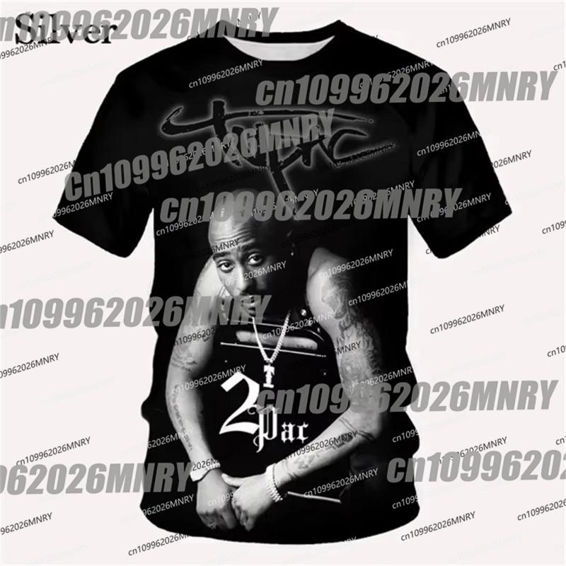 3D Print 2pac Summer Kid T Shirt Men's Tshirts Rapper Star Tupac Moto Streetwear Women Short Sleeve Casual Kid Tshirt Y2k