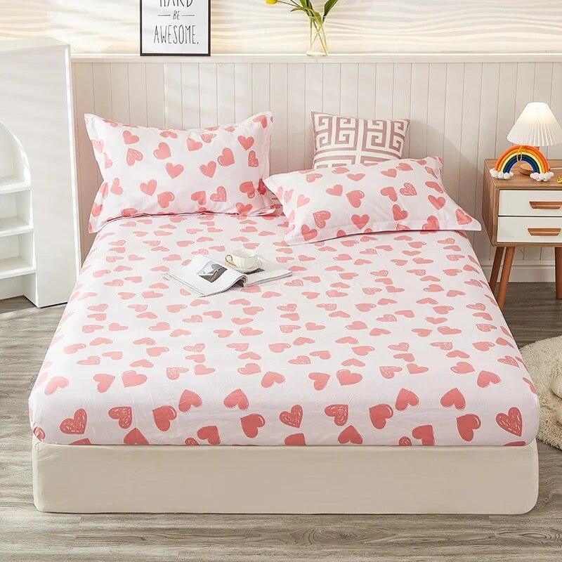 Простыня из 100% хлопка, 1 шт., для односпальной/парной кровати, дышащая противоскользящая мягкая ткань, впитывающая пот, 16 размеров