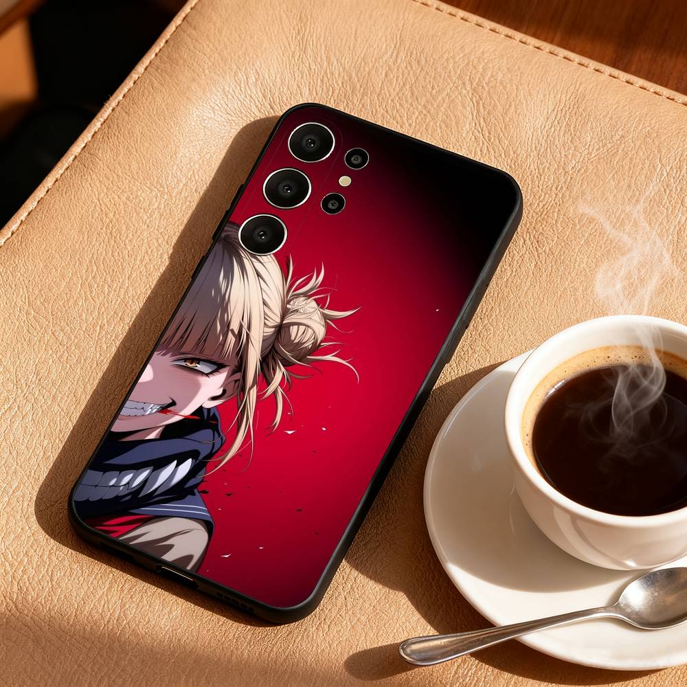Чехол для телефона My Hero Anime H-Химико Тога для Samsung S26, S25, S24, S21, S22, S23, S30, Ultra, S20, FE, Lite, 10, 9, Черный чехол