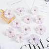 50Pcs Artificial Flowers Cheap Pink Daisy Head Mini Home Wedding Decorations Diy Scrapbook Fake Plant Christmas Wreath Headdress
