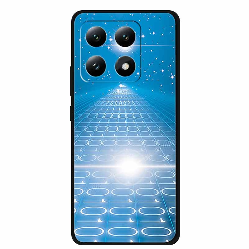 For Xiaomi 15T 5G Black Protection Scenery Printed Soft Silicone Bumper for Xiaomi 15T Pro 5G Cloud Planet Painted Bumper Coque
