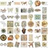 10/30/50PCS Vintage Tourist Map PVC Sticky Sticker Aesthetic Children's Stationery DIY Decoration Scrapbooking School Supplies