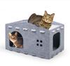 Cat House Pet House Cat House Pet Bed Dome Dog Dome Type Cat House House Cat Chigura Dome Bed Pet House Cardboard House Cat House Safe (Gray, M)