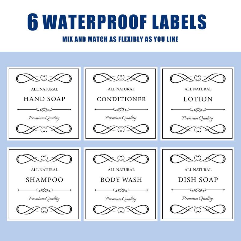 Бутылка для мыла HOT, дозатор для жидкого мыла, многоразовый шампунь, кондиционер, гель для душа, контейнер с этикеткой/стойкой