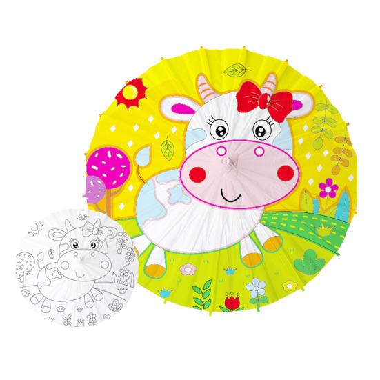 40/60СМ Сделай сам Раскрашивание Бумажный Зонт Китайский Стиль Декоративный Белый Зонт из Масляной Бумаги с Деревянной Ручкой Детское Раскрашивание Ориентальный Зонт Поделки