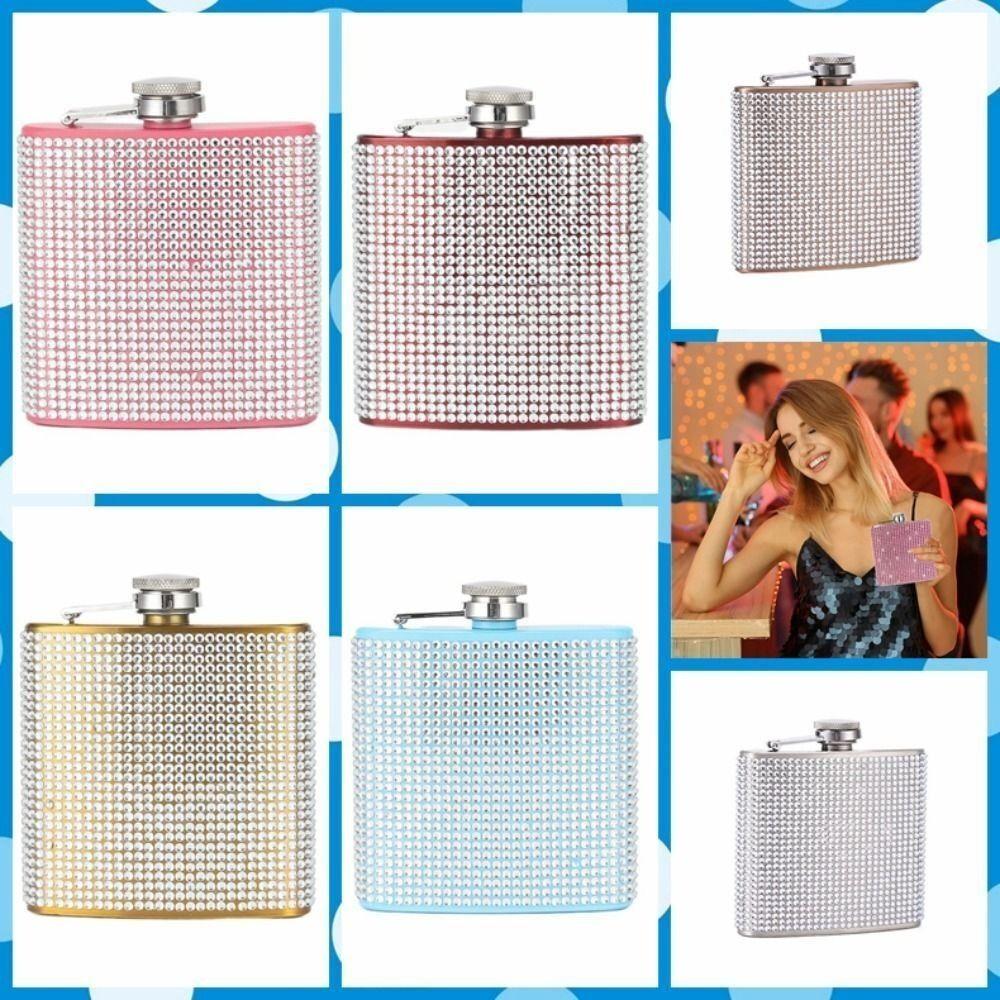 Leak-proof Wine Bottle Portable Alcohol Bottle Diamond Hip Flasks
