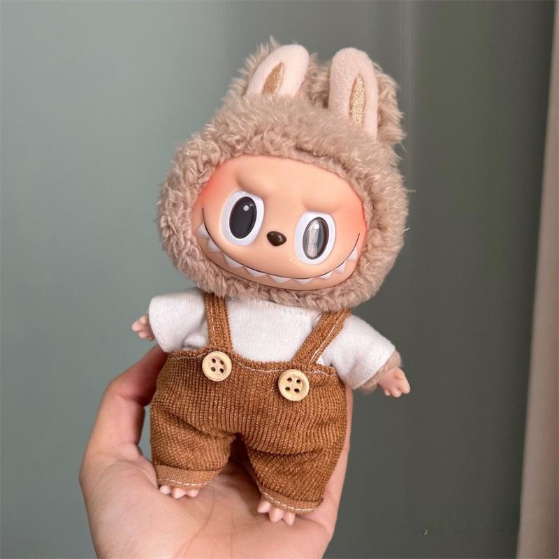 Милые и модные мини-плюшевые куклы Labubu Одежда для кукол 17 см - Комбинезоны, Платья и Аксессуары в Различных Дизайнах и Цветах