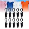 10pcs Clothes Hook Clips Multi Purpose Strong Load Bearing Rotatable Plastic Hat Hanging Clips for Socks Curtains