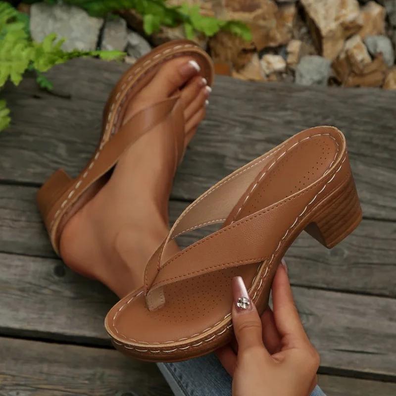 Женские стильные летние шлепанцы - Повседневный дизайн с открытым носком, шлепанцы, верх и внутренняя часть с черным покрытием, обувь на платформе слипоны