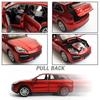 Масштаб 1/32 Cayenne Turbo Macan SUV, металлический литой автомобиль, игрушки из сплава, модели автомобилей, грузовики со светом и звуком для мальчиков, детей, внедорожные транспортные средства, хобби