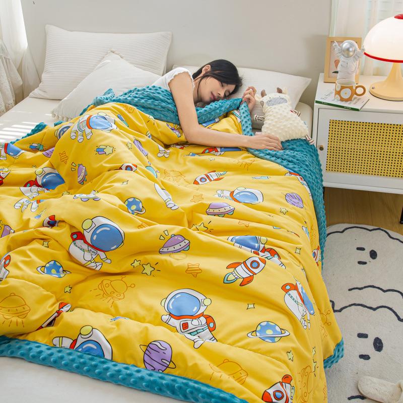 Стираный хлопок и лен, летние бобы, летнее прохладное одеяло, дышащее, тонкое одеяло с кондиционером для дома, одеяло с ворсом из ледяного шелка, летнее одеяло