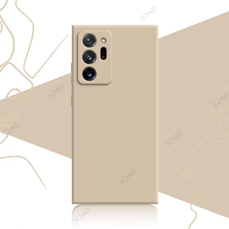 Милые модные чехлы для Samsung Galaxy Note 9 10 20 Plus Ultra SamsungNote20Ultra 5G 360 Soft Square Liquid Silicone Shield
