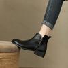 Модные женские короткие ботинки Челси в британском стиле 2025 осень новая модель с острым носком удобные для улицы на молнии женские ботильоны на низком каблуке