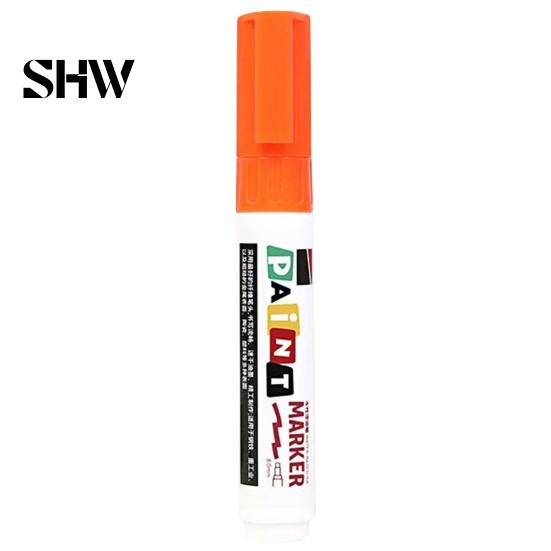 Rubber Tire Paint Pens 12 Colors Flat Tip Marker, Oil Based Broad Pen for Metal Heavy Duty Steel Glass Leather, Waterproof Quick Dry Touch Up