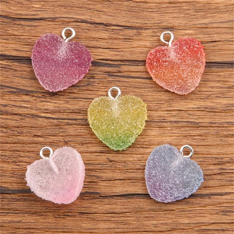 20 шт. Разноцветные Мишки Сердечки Звездочки DIY Подвески Универсальные Смоляные Подвески для Рукоделия Украшения для Брелоков