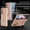 Чехол с шарнирным кронштейном, магнитный защитный чехол для Samsung Galaxy Z Fold 3, 5 г, чехол со встроенным экраном, защита камеры, противоударные чехлы