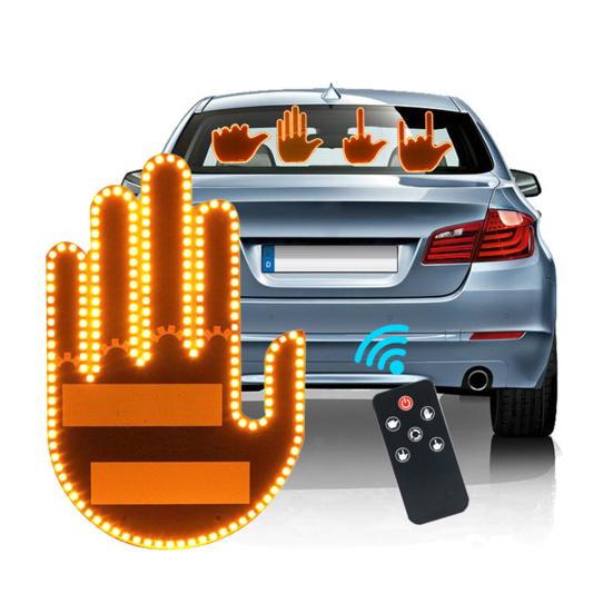 Автомобильный светодиодный индикатор заднего фонаря с дистанционным управлением, легко устанавливаемый знак заднего окна