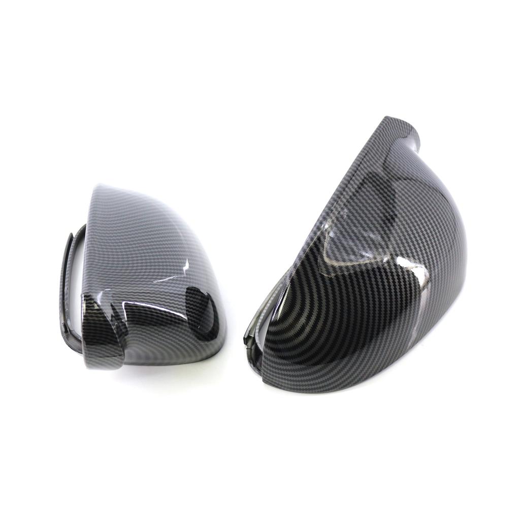1 Pair Auto Replacement RearView Mirror Case Caps Side Wing Mirror Cover Carbon Fiber Style For VW Golf 5 MK5 Jetta