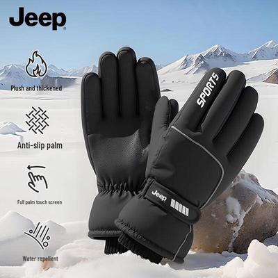 Jeep Мужские водонепроницаемые зимние перчатки с сенсорным экраном для улицы