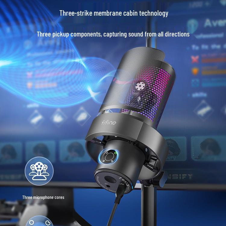 Fifine A9 USB Condenser Microphone for Live Streaming and Gaming