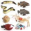 Sea Animal Pvc Statues Collection Featuring Spider Crab And Pufferfish For Home Decor