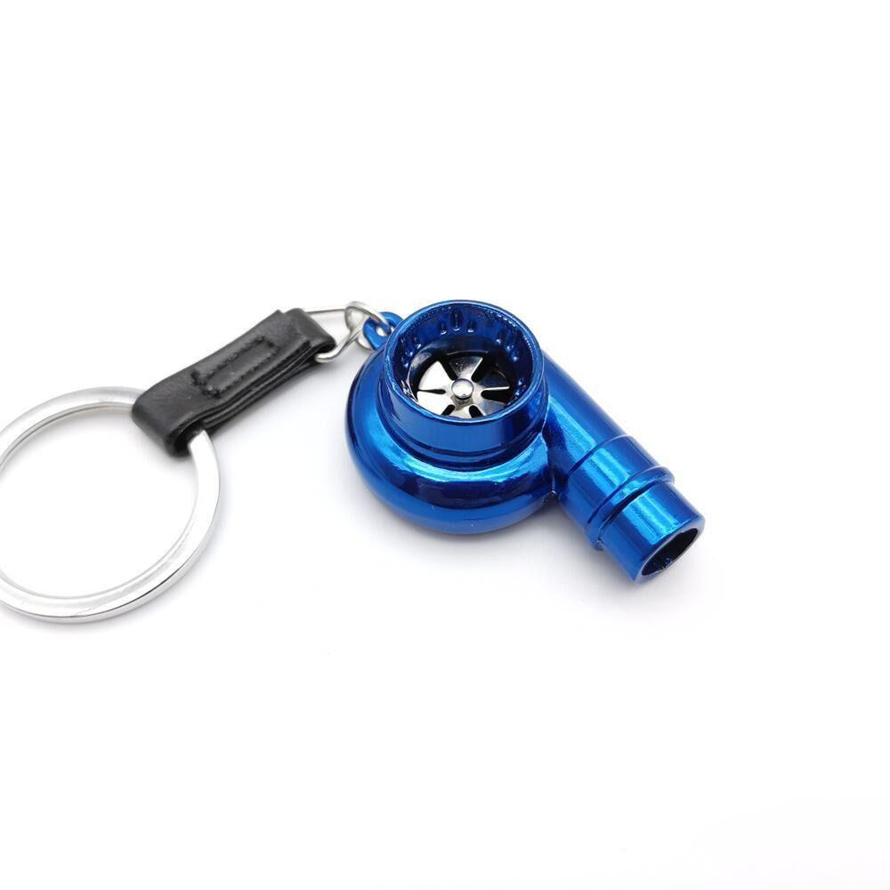 Zinc Zinc Alloy Turbo Key Chain with Sound INS Key Buckle Creative Car Whistle Sound Keyring  Men