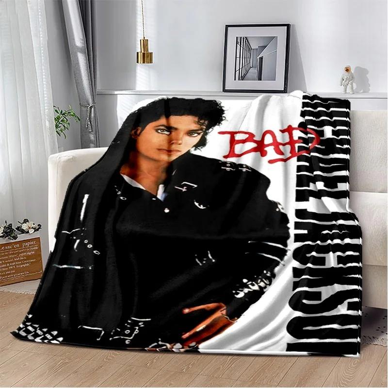 Michael Jackson retro printed HD Blanket Soft Throw Blanket for Home Bedroom Bed Sofa Travel Office Solid Cover Blanket Adults