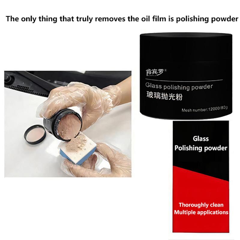 Автомобильный порошок для полировки зеркал 80G, порошок для полировки стекла на основе оксида церия, средство для удаления композитных материалов, редкий инструмент для ремонта