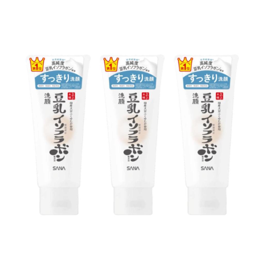 SANA Nameraka honpo Соевое молоко Изофлавоны Антивозрастная очищающая пенка 150г (Уход за порами / Увлажнение / Разглаживание)