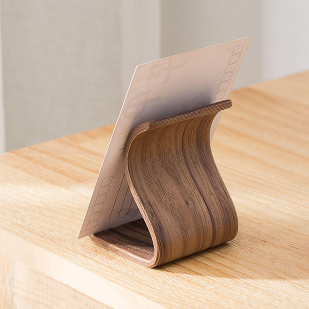 Elegant Wood Mobile Phone Holder Creative Tablet Holder Wooden Phone Bracket Desktop Ornament