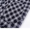 Youth Men's Casual Fashion Plaid Slim Long Sleeve Hoodie Long Sleeve Shirt
