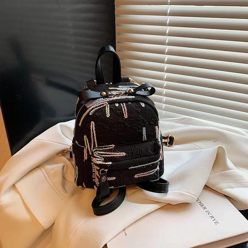 Рюкзак из однотонного нейлона с застежкой-молнией и поясом на воздушной подушке, модный рюкзак с мягкой спинкой, новая университетская сумка