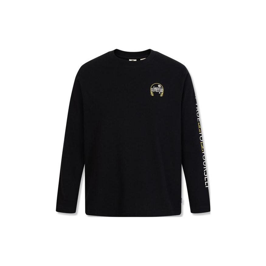 Levis Silver Label FW23 с круглым вырезом, свободный крой, длинный рукав, принт, мужская толстовка, черная A6780-0000