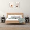 VidaXL Bedside Tables 2 Pcs Grey 40x35x55 Cm Solid Pine Wood 820961