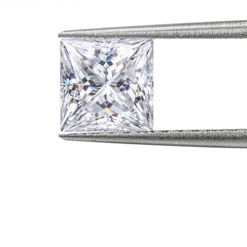 Cellacity Princess Cut Moissanite Loose Gemstone 0.6CT--6.0CT D Color VVS1 For Women Jewelry Diamond Ring Material With GRA
