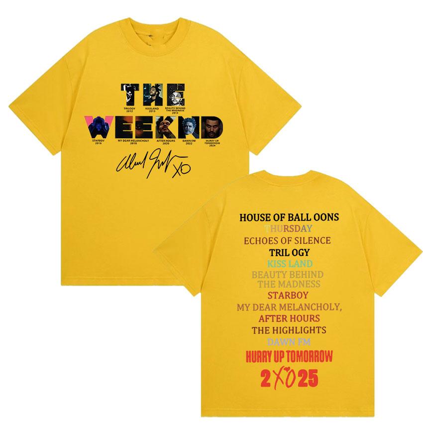 Limited The Weeknd Hurry Up Tomorrow Album 2025 Unisex T-Shirt Men Women Hip Hop Fashion Cotton Short Sleeve T Shirt Streetwear