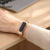 Спортивный ремешок из нержавеющей стали, устойчивый к поту, для Fitbit Air Band, Регулируемый сменный магнитный браслет, Универсальные металлические ремешки, Дышащий, Защита от пота