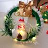 New Year Gifts Xmas Decorations With Lights Pendant Ornament DIY Wreath Materials Home Decoration