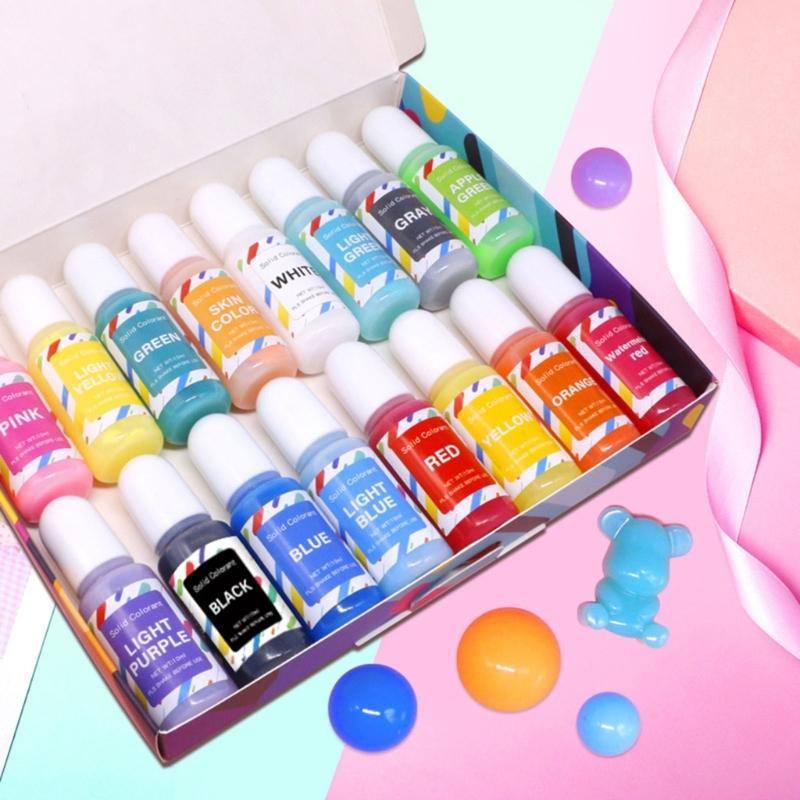 10 мл пигментов для смолы DIY УФ-эпоксидная смола Поделки Жидкий краситель Чернила Спиртовой краситель Материалы для изготовления ювелирных изделий Инструменты 16 цветов