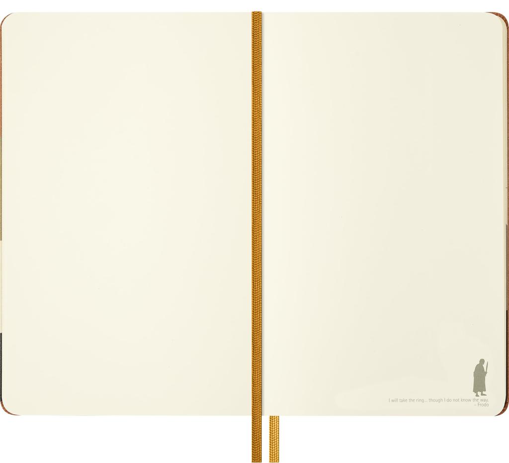 Moleskine Lord of the Rings Frodo and Sam Mordor Notebook Large 13 x 21cm, Orange Hardcover Plain Journal LELRQP062FROSAM