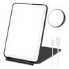 1 Set Makeup Mirror Stepless Dimming 10X Magnification Tricolor Light USB Charging Automatic Power Off Foldable Vanity Mirror Dormitory Supply