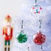 24 шт. Прозрачные пластиковые заполняемые рождественские шары 8 см DIY Украшение для елки Декор Искусство и поделки