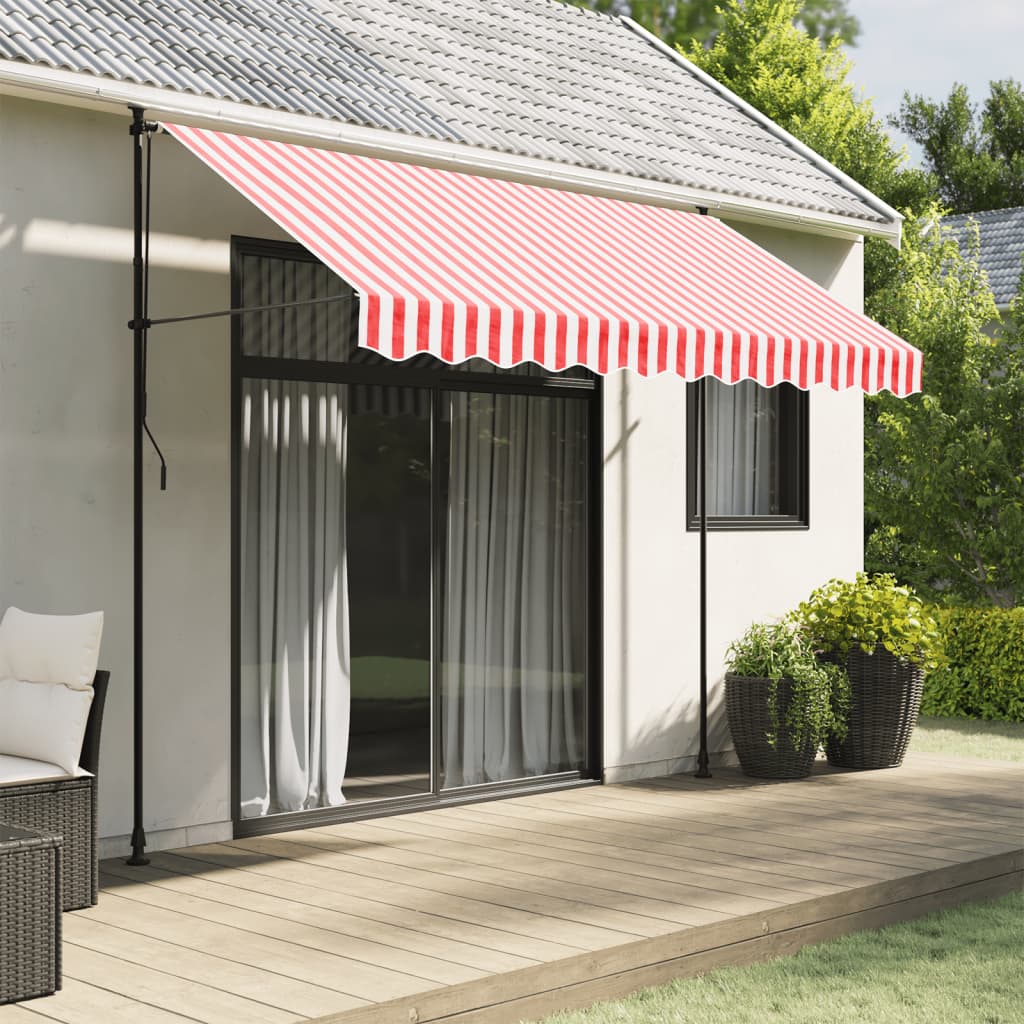 Red and White Striped Awning Valance 3 m