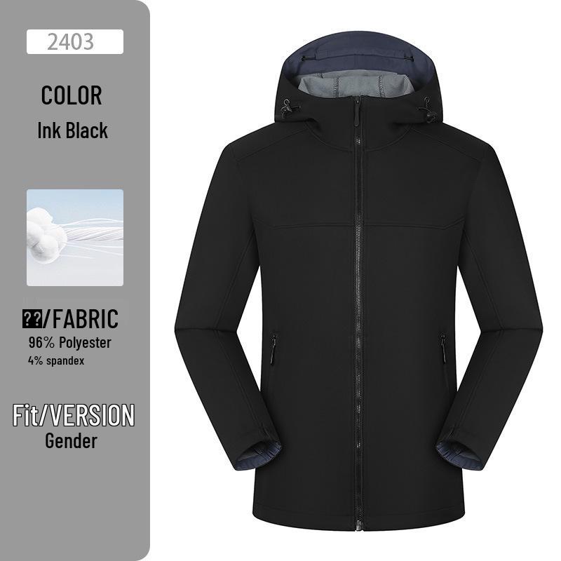 Унисекс Ветрозащитная Парка Софтшелл: Водонепроницаемая куртка для хайкинга на осень/зиму